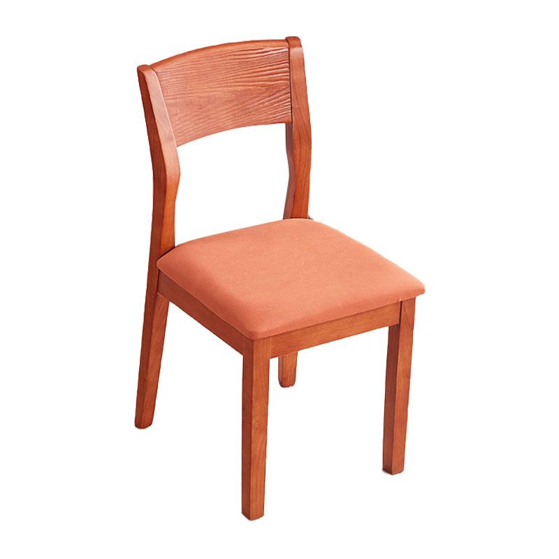 Silla lateral abierta moderna de madera de caucho Silla de comedor de madera con acabado mate