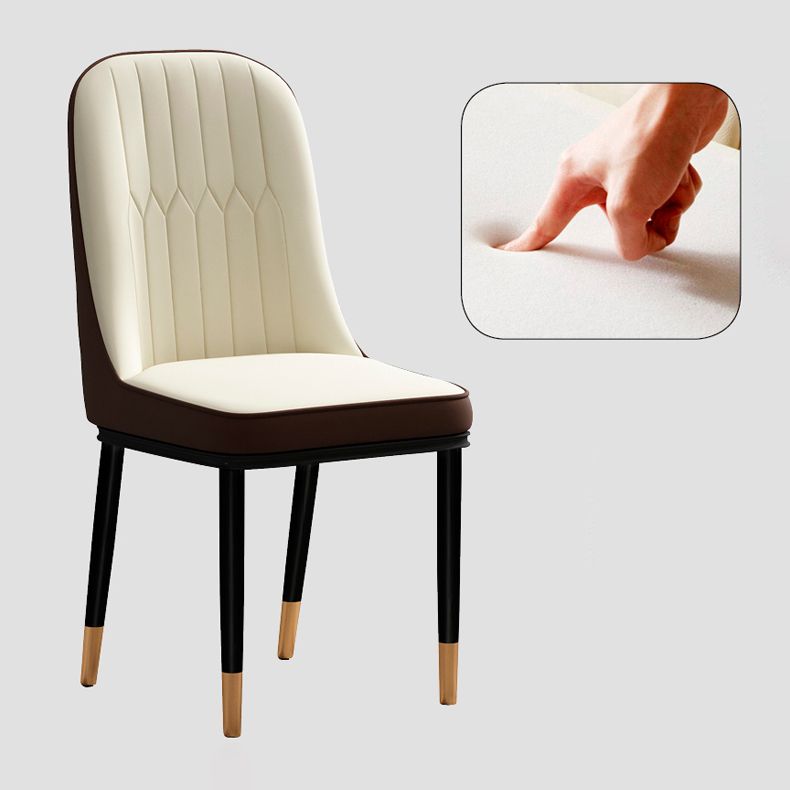 Ensemble de chaises en métal de style scandinave, chaises latérales de cuisine à dossier solide