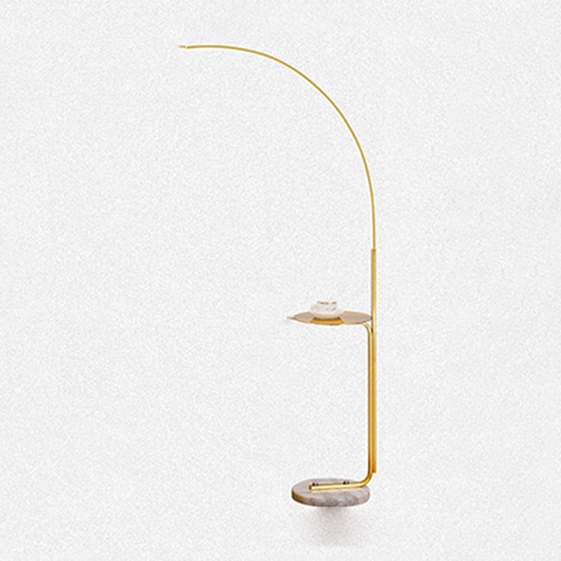 Lámpara de piso de forma lineal de estilo moderno 1 lámpara de piso ajustable ligera para la cama
