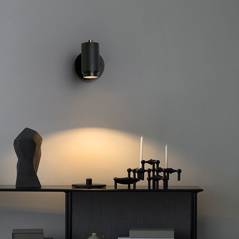 Lampada da parete a parete in alluminio moderno nero per la parete regolabile per camera da letto