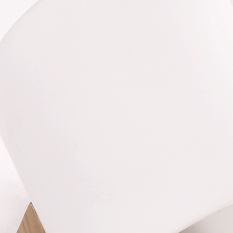 Wooden Cylindrical Wall Lamp in Modern Concise Style White Glass Wall Light for Bedroom