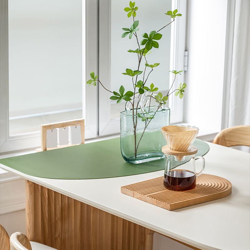 Free Form Dining Table with Ash Wood Base Modern Dinette Table for Home