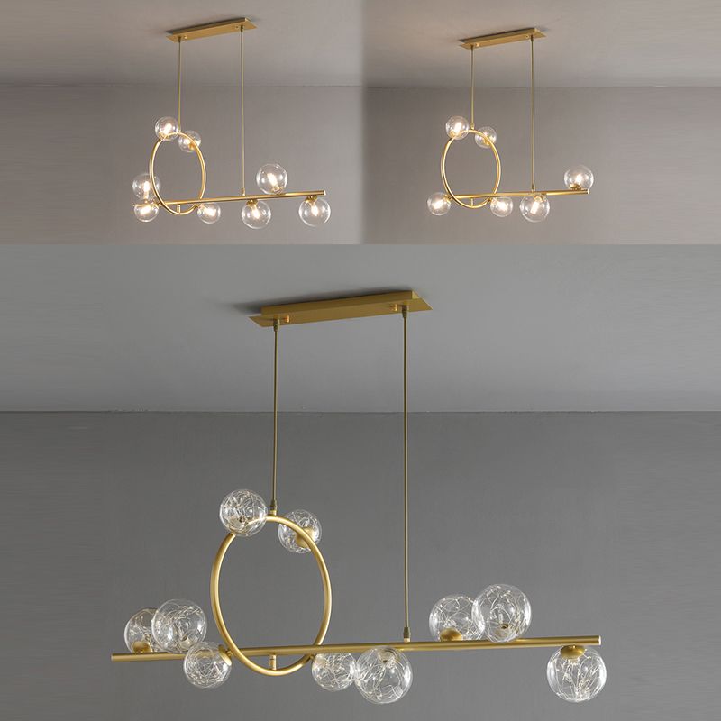 Círculo Dinning Room Illumino de la isla Vidrio Glass Minimal Pends Lighting Fexecture