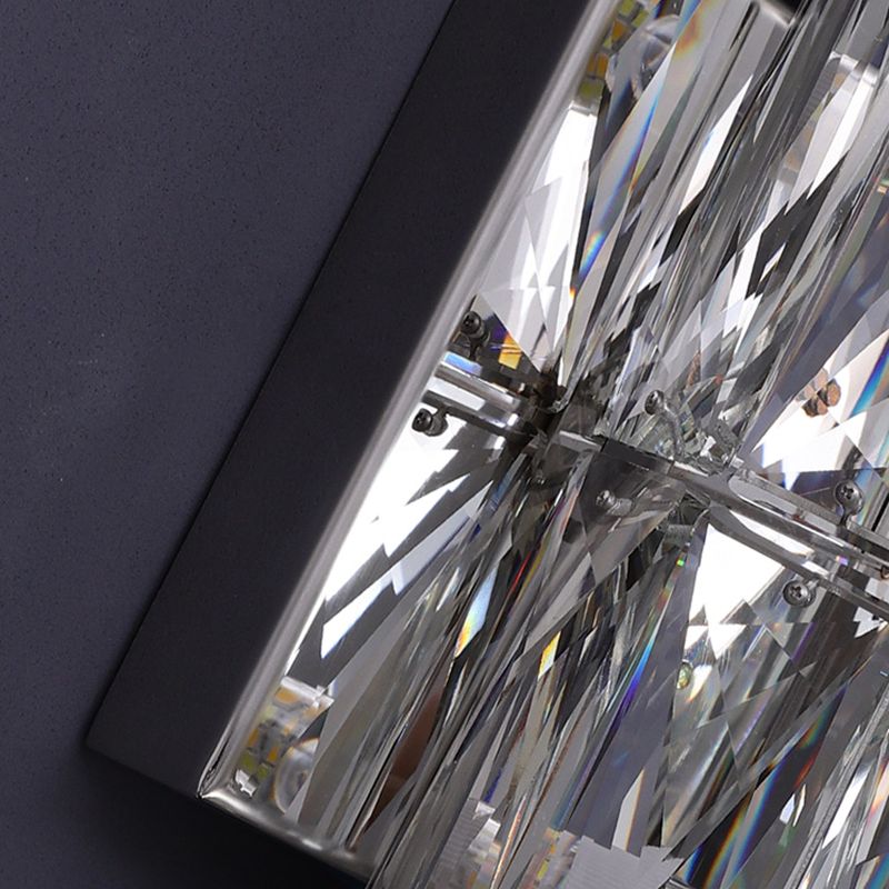 Crystal Cylinder Shape Wall Lighting Modern Style Multi Lights Wall Light Sconce