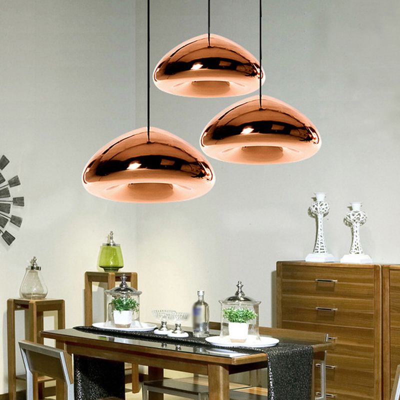 Moderne stijl brood tint hangend glass 1 lichte hanglamp voor het bed naast