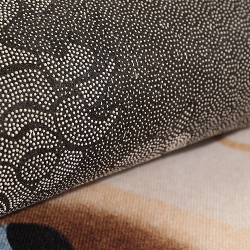 Round Cartoon Rug Modern Polyester Indoor Rug Stain Resistant Washable Area Carpet for Home Decor