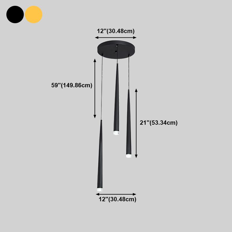 Metal Geometric Shape Hanging Light Modern Style Multi Lights Hanging Light Mount Fixture