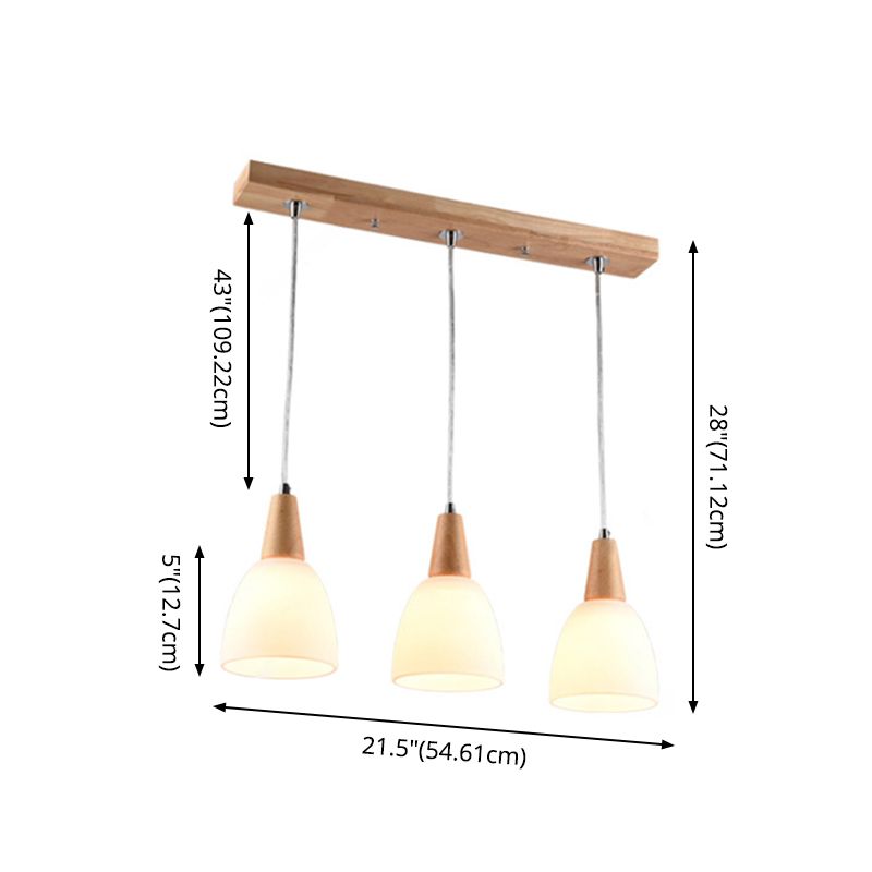 Cone Hanging Pendant Lights Modern Simple White Glass Pendant Ceiling Lights for Restaurant