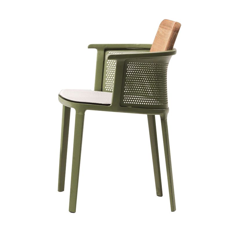 Tropical with Arm Dining Chairs Rattan Patio Dining Side Chair