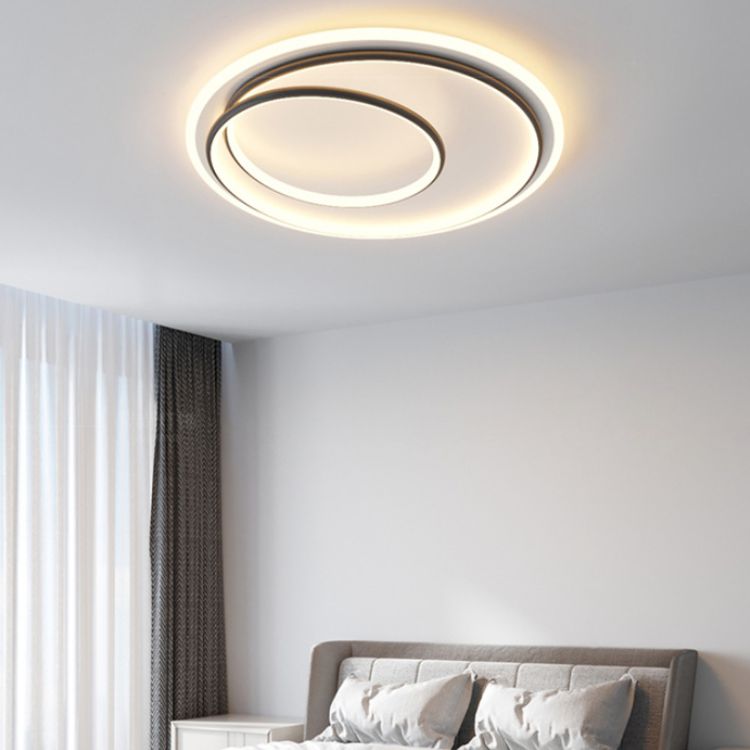 1-Light Ring Led Flush Ceiling Lights Modern Style Metal Led Flush Mount Ceiling Light Fixtures