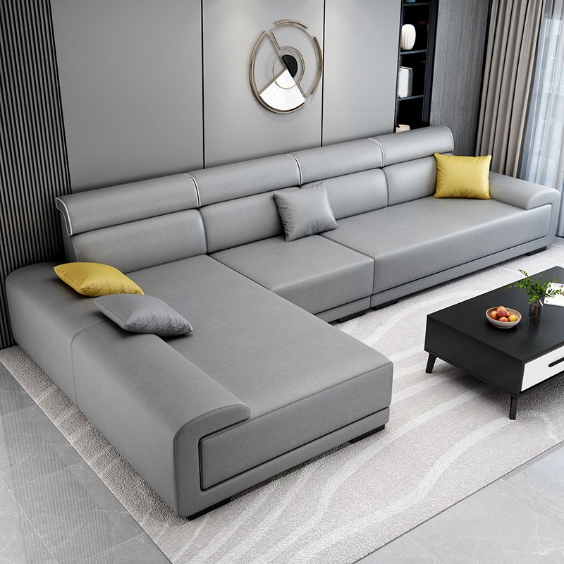 Contemporary Removable Cushions Pillow Top Arm Sectionals for Living Room