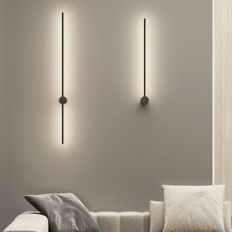 Soggiorno LED SCONCE LUMINA ALLA LAMA NORME NORME NORME MONTO MONTO CON OMBIO DI METALE LINEA