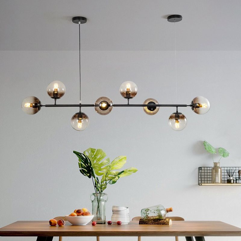 Glass Globe Island Chandelier Light Contemporary Style Chandelier Lighting Fixture