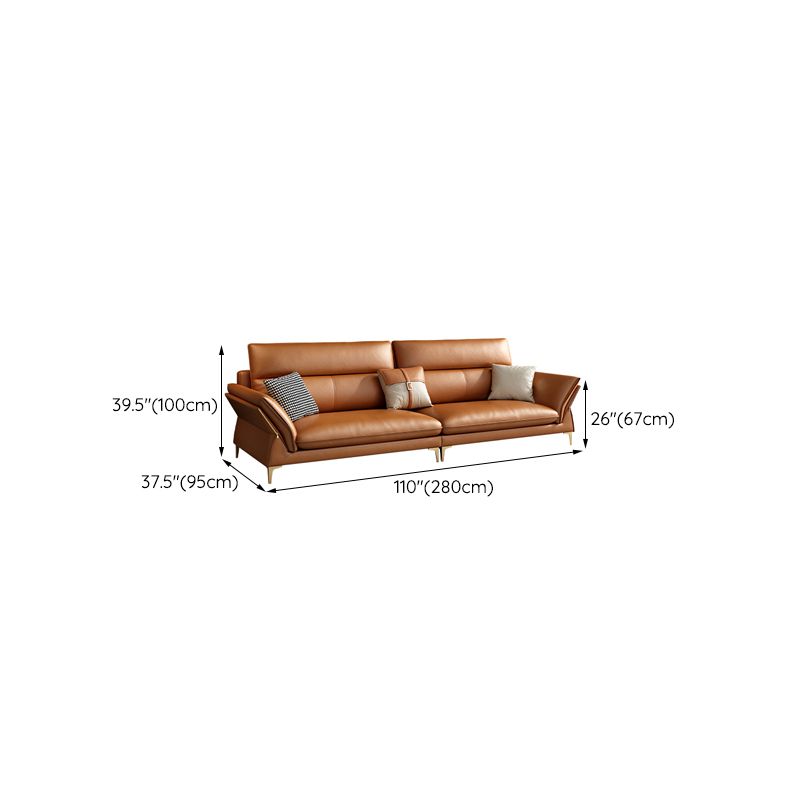 Modernism Sectional Sofa Flared Arm Cushion Back Sectional Sofa