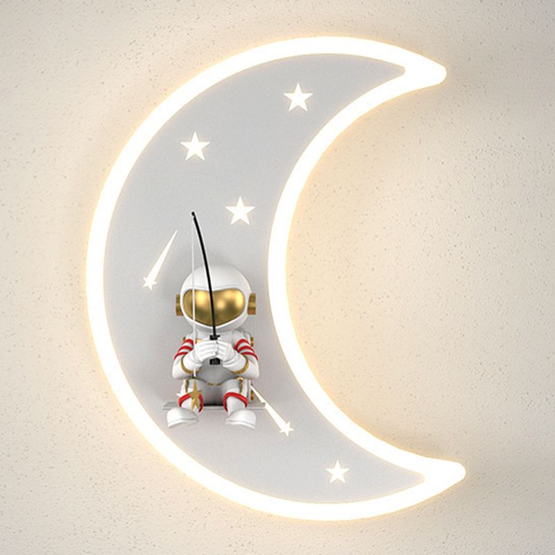 Moon Shape Wall Light Fixture Minimalist LED Wall Mounted Light Fixture