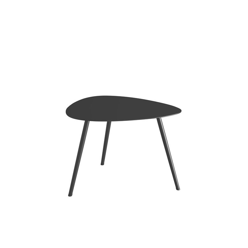 3 Legs Base Metal Black/white Base White/black Free Shape Coffee Table