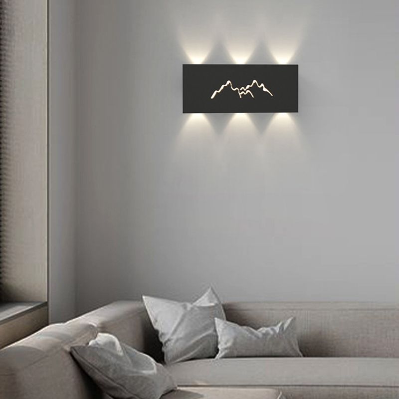 Metal Geometric Wall Light Nordic Black LED Wall Sconce for Living Room