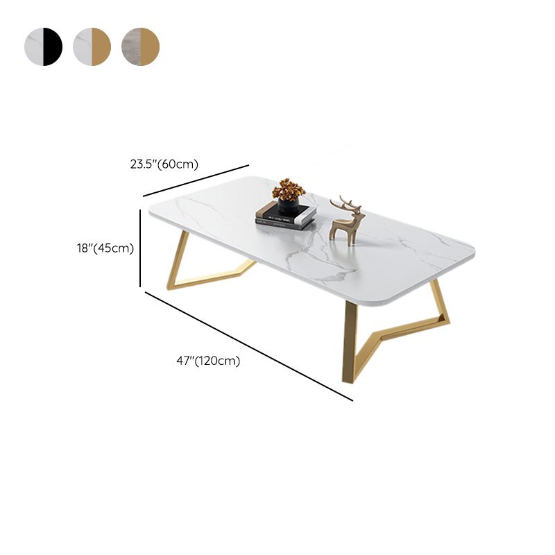 Modern Slate Coffee Cocktail Table Sled Rectangle Coffee or End Table