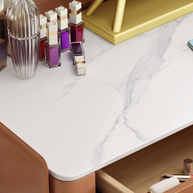 Bedroom Make-up Vanity Luxurious Stone Top Makeup Vanity Desk Table