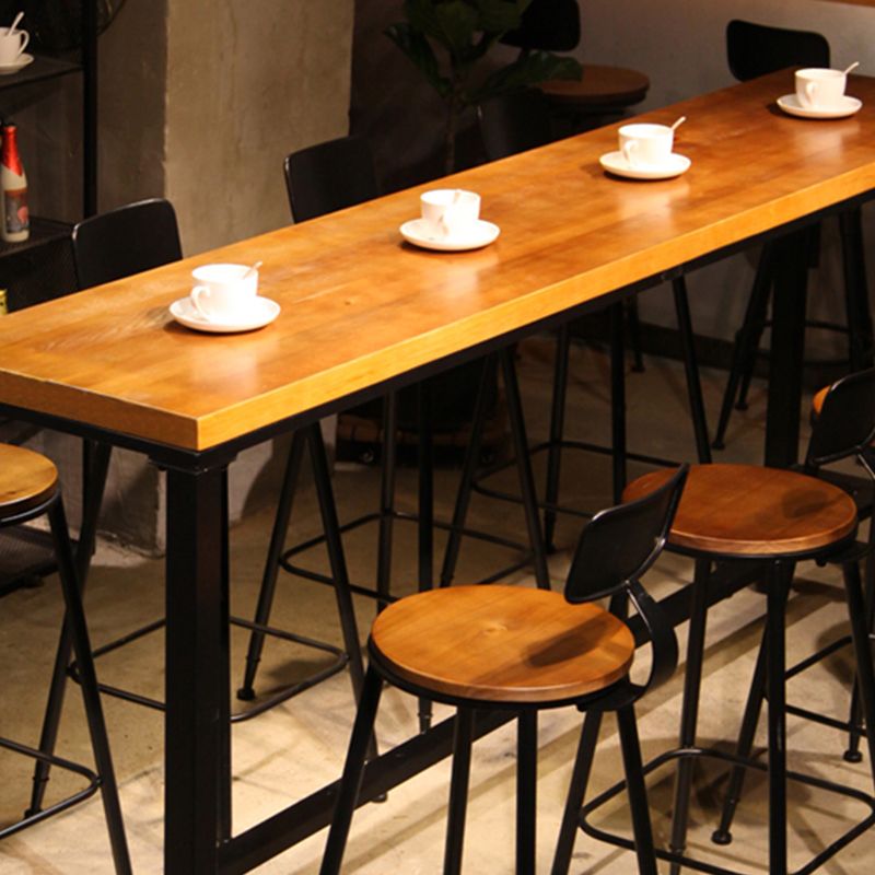 Solid Wood Bar Table Set Modern Rectangle 1/5/9 Pieces Counter Height Pub Set