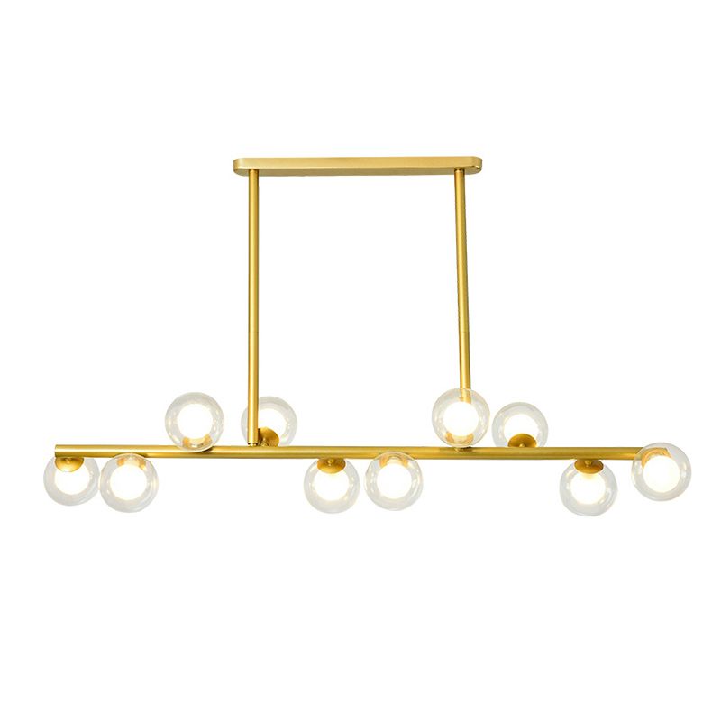 Modern Fashionable Sputnik Island Light Wrought Iron Pendant Light with Clear Glass Shade