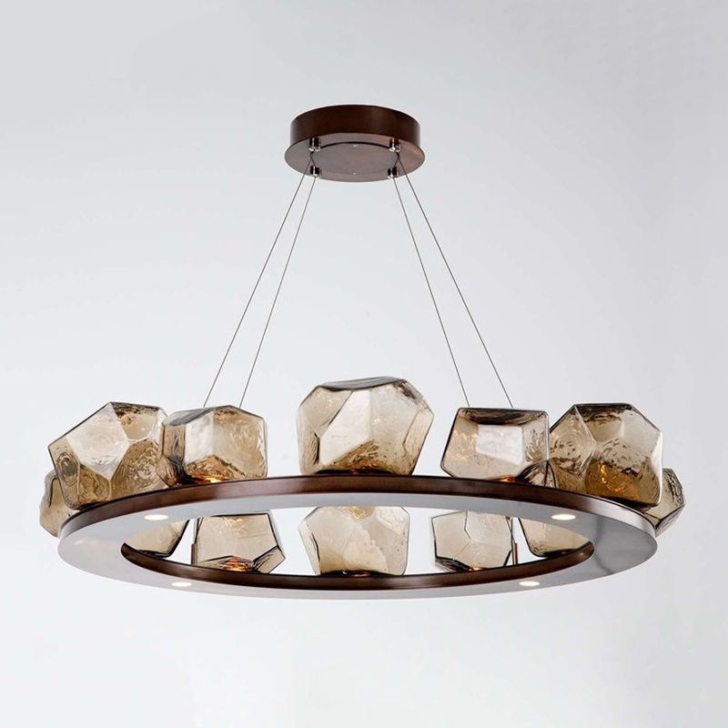 Modern Style Chandelier Irregular Glass Chandelier Lighting Fixtures for Living Room