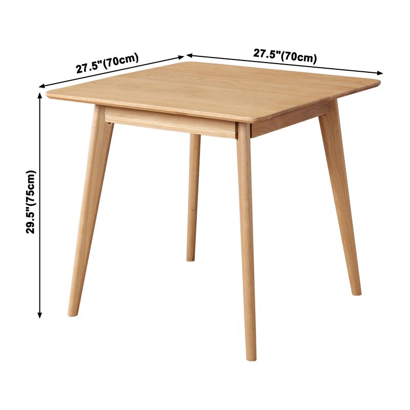 Quadrat 4 Beine Industrielle Esstisch Holz Farbe Fixierter Tisch mit massivem Holz