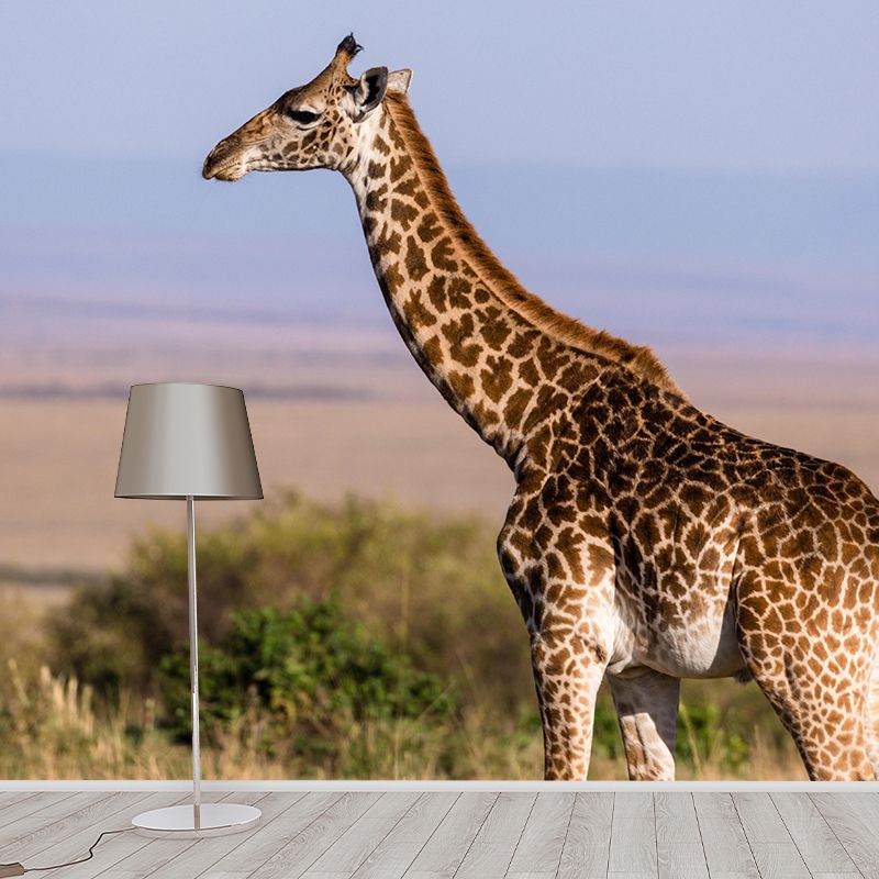 Photography Tropical Giraffe Mural Wall Decor Eco-friendly Wall Art for Decoration