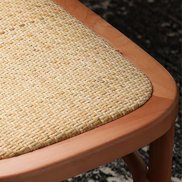 Wood Modern Patio Side Chair Open Back Dining Side Chair for Home