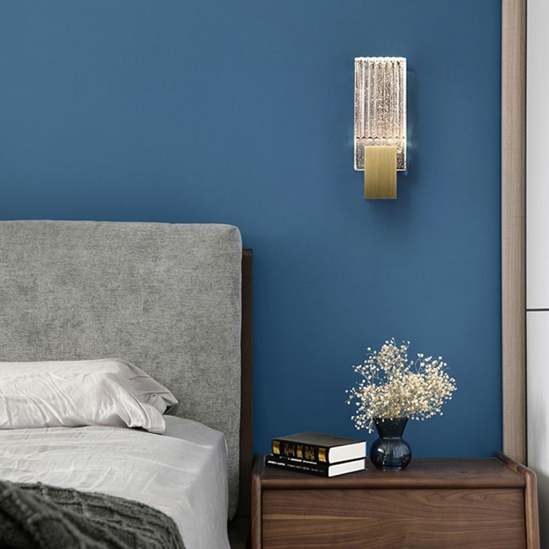 Postmodern Crystal Wall Sconce Golden Wall Mounted Lights Fixture for Bedroom