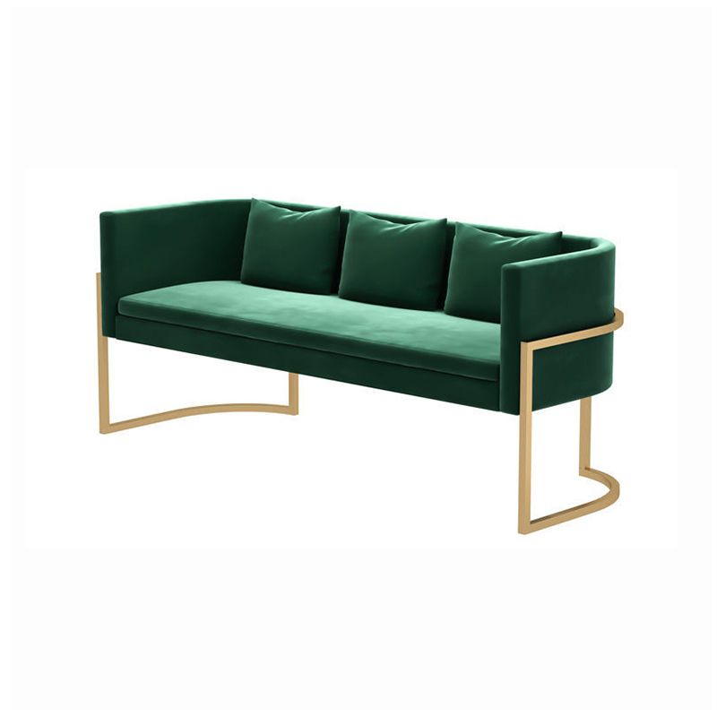 Tuxedo Arm Sofa 24.80" W x 28.35" H Velvet Sofa Standard Sofa