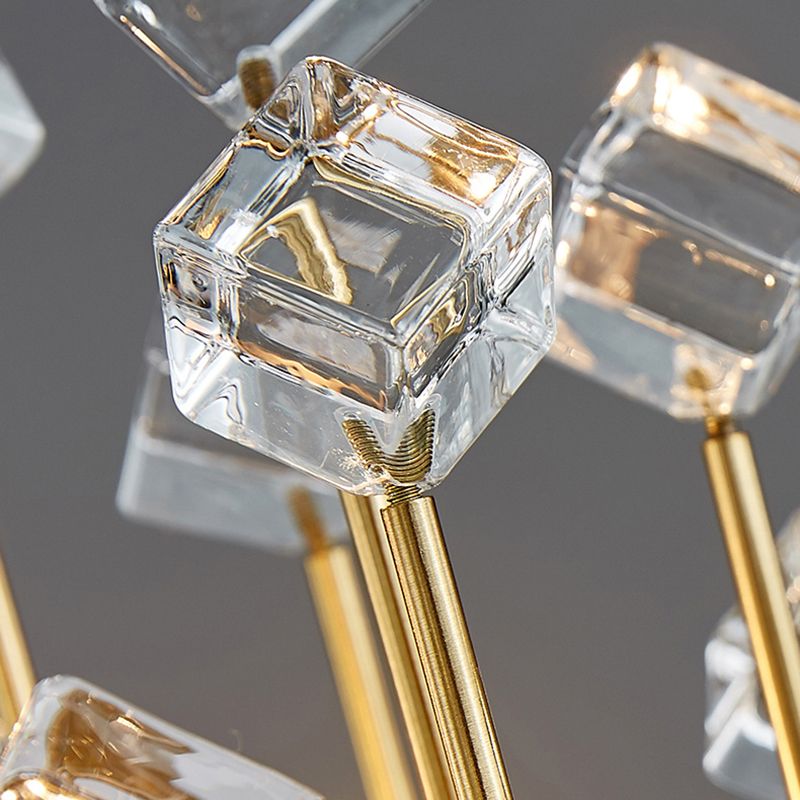 Postmoderne Metallwandleuchte Gold 2 Lichter Wandleuchten mit Kristall für Wohnzimmer