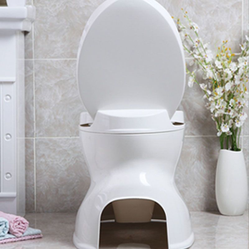 Modern Plastic Toilet Floor Mounted Toilet Bowl with Slow Close Seat for Bathroom