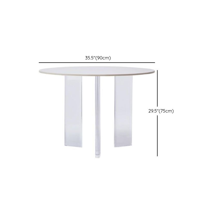 Modern Stone Table Round 3 Legs Base Dining Table for Kitchen