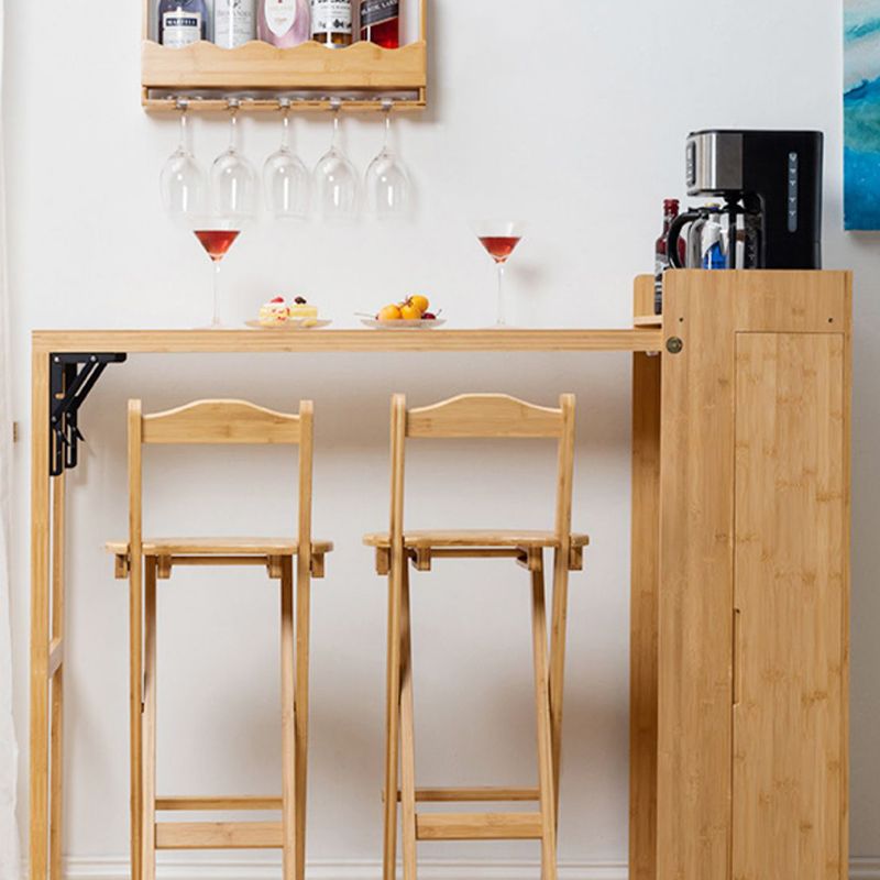 Industrial Collapsible Wood Counter Table 1/2/3/5 Pieces Bar Table Set for Balcony