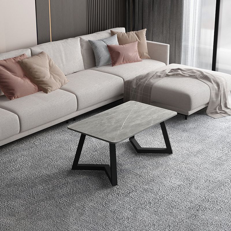 Slate Rectangular Coffee Table No Distressing Single Coffee Table