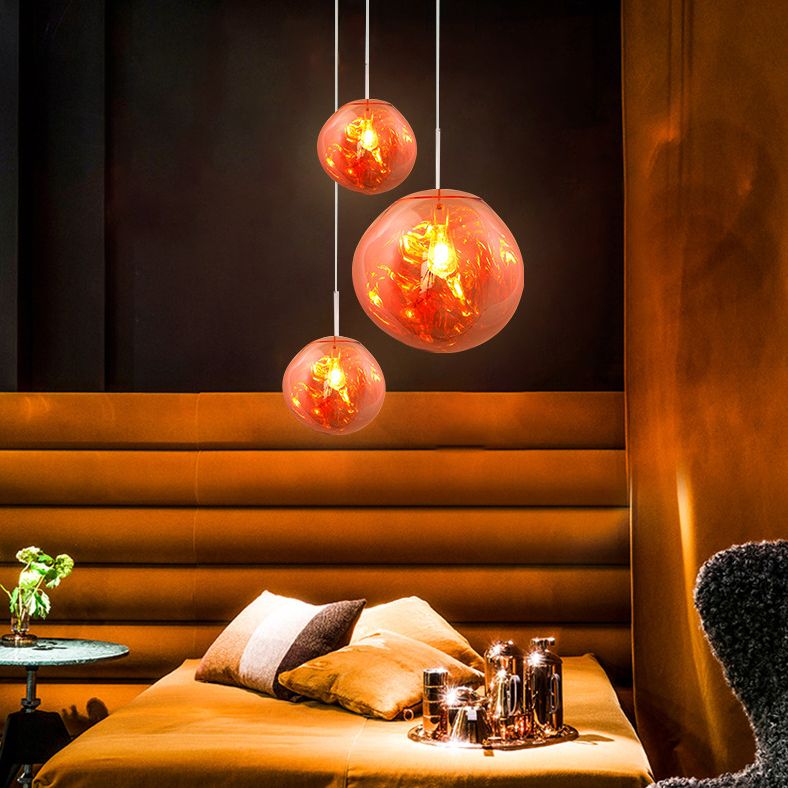LAVA CREATIVA LAVA Irregolare a forma di palla appesa a una luce singola stile moderno a sospensione acrilica lampada a sospensione per il negozio di caffè