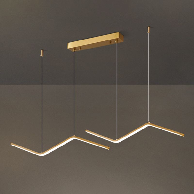 Colgante Nordic Brass Brass Island Light Gold Led Island LED para comedor