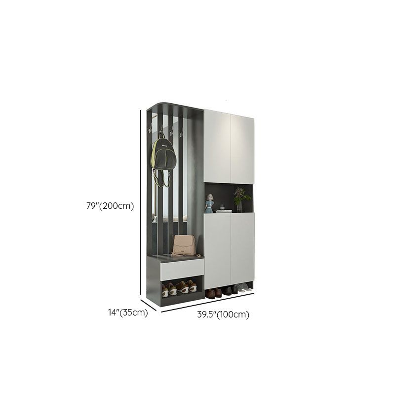 Modern 2-door Wood 78.74" Tall Accent Cabinet with Drawer for Living Room
