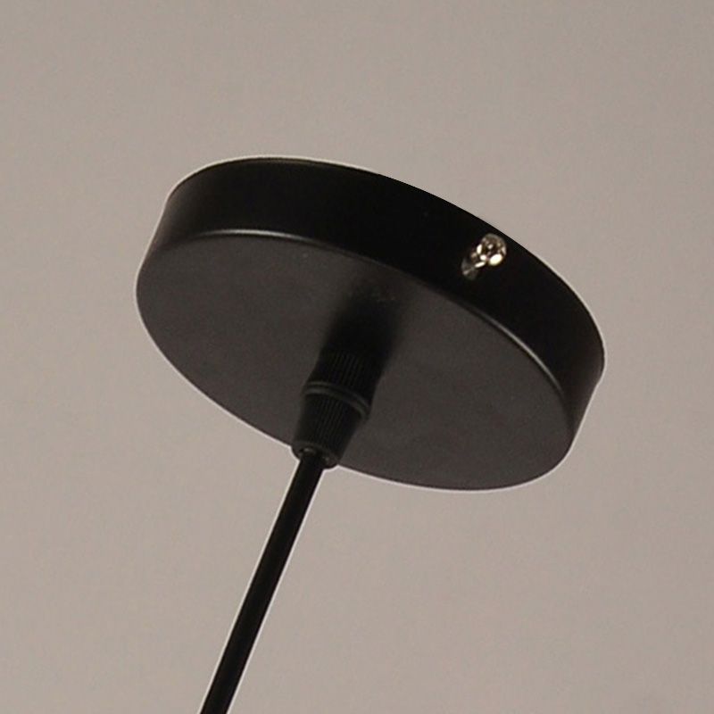 Luce a soffitto a sospensione della gabbia nera Restauga in metallo in metallo