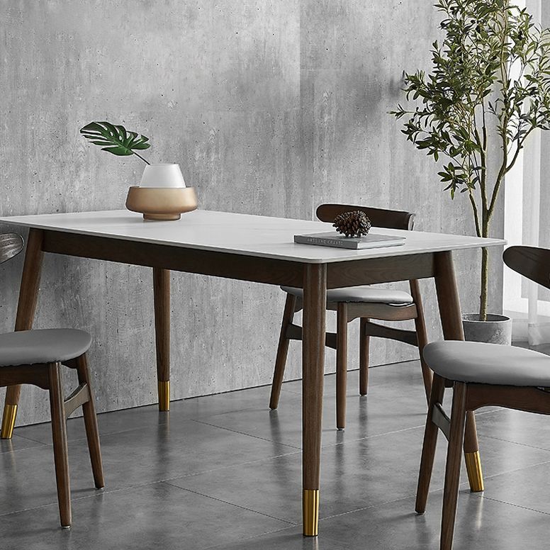 Modern Standard Sintered Stone Top Dining Room Set of Rectangle Shape for Kitchen Table Set