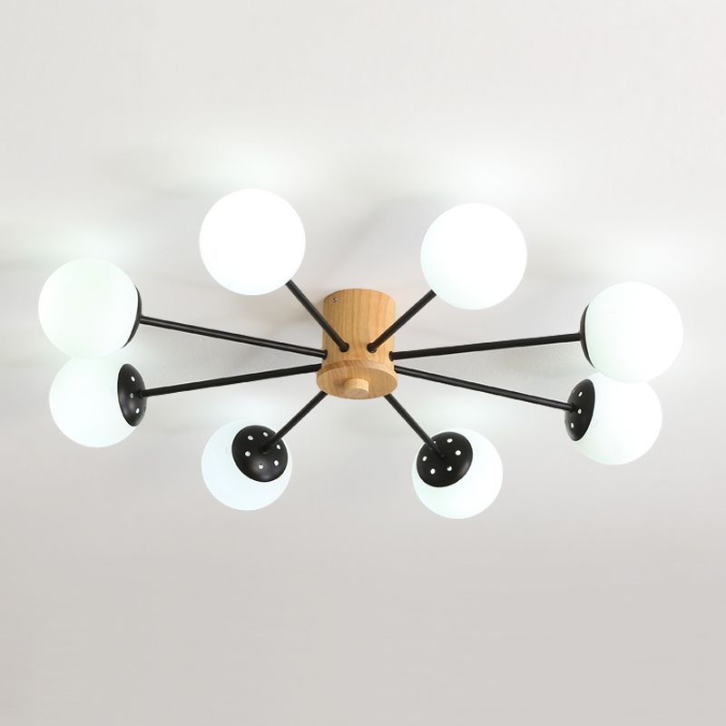 Wooden Ceiling Mount Chandelier Simplicity Style Ceiling Mounted Light