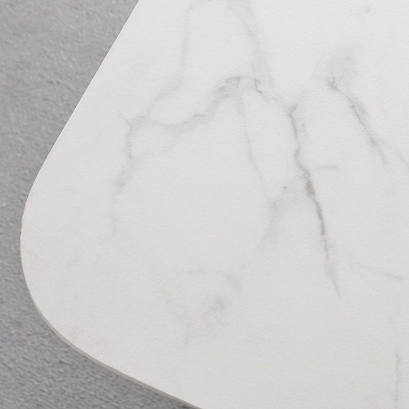 Modern 1/2/5/6 Pieces Acrylic Dining Table Set with White Sintered Stone Top Dinette Set