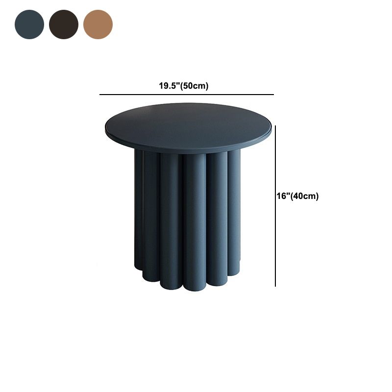 Pedestal Base Design Round Wooden Table Modern Style Coffee Table