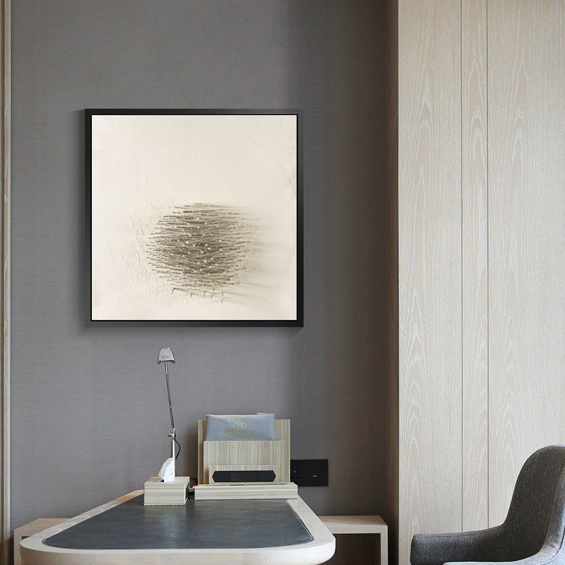 Abstract Pattern Canvas Nordic Style Textured Wall Decor in Soft Color for Kitchen