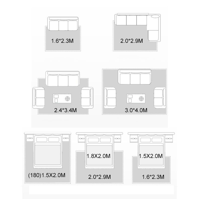 Grey Living Room Area Carpet Solid Color Polyester Area Rug Stain Resistant Easy Care Rug