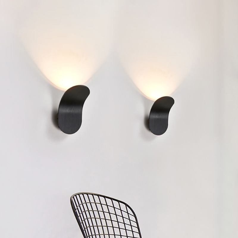 Metalen beugel SCONCE LICHT Modernistisch LED BEDBADE WANDELE MOUS LICHTING in zwart/goud/koffie