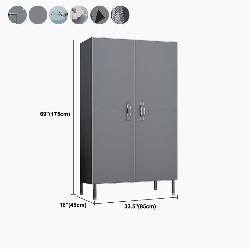 Contemporary Style Wardrobe Armoire Steel Frame Wardrobe Cabinet for Bedroom