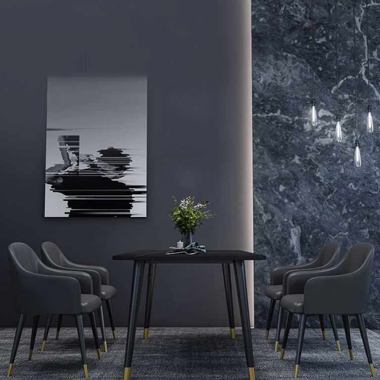 Modern 1/5/6/7 Pieces Dining Set Rectangle Stone Dining Table for Dining Room Kitchen