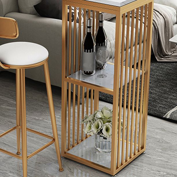 1/3/7 Pieces Rectangular Bar Table Set Modern Marble Milk Tea Shop Table with Bar Stools